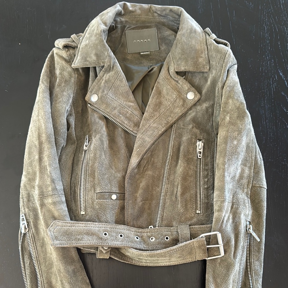 Blank NYC olive green Moto Jacket